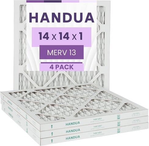 فلتر هواء Handua 18x24x1 MERV 8 للتحكم في الغبار، فلتر بديل هواء AC للفرن المطلي، 4 عبوات (الحجم الفعلي: 17.75 بوصة × 23.75 بوصة × 0.75 بوصة) in Saudi Arabia
