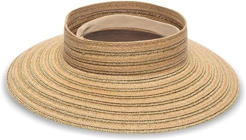 قناع نسائي من Maddie بلونين/قش معدني، لون كراميل/ذهبي، مقاس واحد in Kuwait