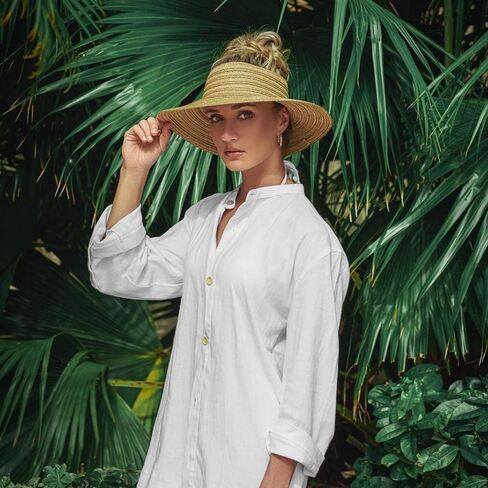 قناع نسائي من Maddie بلونين/قش معدني، لون كراميل/ذهبي، مقاس واحد in Kuwait