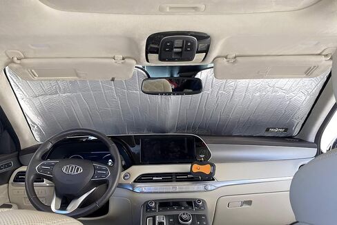 YelloPro مقاس مخصص للزجاج الأمامي العاكس للسيارات لعام 2020 2021 2022 2023 2024 Hyundai Palisade SUV، SE، SEL، Limited، ملحقات حماية من الشمس عاكسة للأشعة فوق البنفسجية in Kuwait