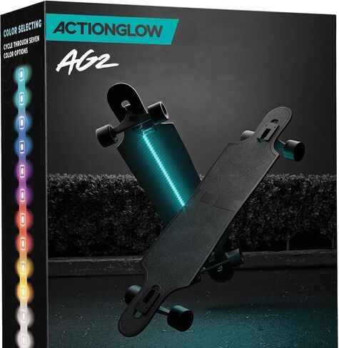 LED Longboard/Skateboard Lighting System (AG2) | 7 Color Modes, 100% Waterproof, Super Bright, Visible from Over a Half Mile, Easy 5 Minute Install in Saudi Arabia