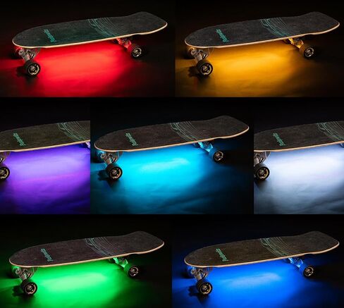 LED Longboard/Skateboard Lighting System (AG2) | 7 Color Modes, 100% Waterproof, Super Bright, Visible from Over a Half Mile, Easy 5 Minute Install in Saudi Arabia