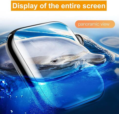 ZPIAR 2 Pack لـ Apple Watch Series 9/8/7 واقي شاشة من الزجاج المقوى مقاس 45 مم، تغطية كاملة خالية من الفقاعات ومضادة للخدش HD فيلم مقاوم للماء لسلسلة iwatch 9/8/7 (شفاف 45 مم) in Kuwait