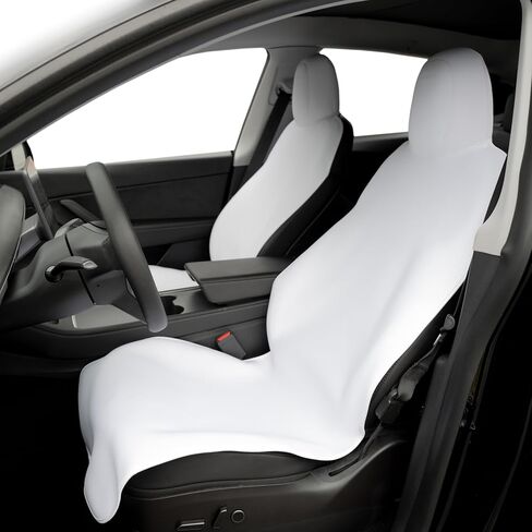 أغطية مقاعد Tesla Model 3 2023 - واقيات مقاعد أمامية من النيوبرين مقاومة للماء - أغطية مقاعد Tesla 3 تناسب 2023، 2022-2018، أسود، عبوة من قطعتين in Saudi Arabia