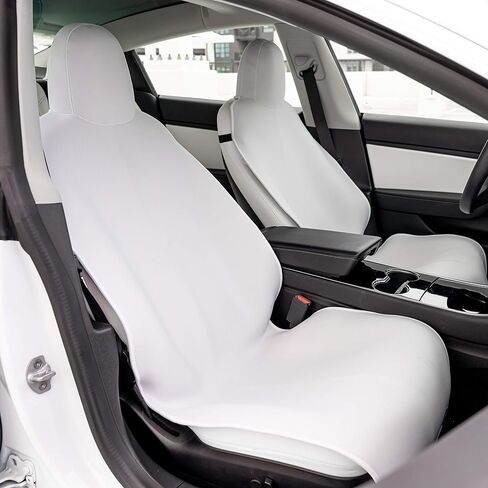 أغطية مقاعد Tesla Model 3 2023 - واقيات مقاعد أمامية من النيوبرين مقاومة للماء - أغطية مقاعد Tesla 3 تناسب 2023، 2022-2018، أسود، عبوة من قطعتين in Saudi Arabia