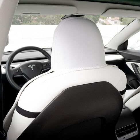 أغطية مقاعد Tesla Model 3 2023 - واقيات مقاعد أمامية من النيوبرين مقاومة للماء - أغطية مقاعد Tesla 3 تناسب 2023، 2022-2018، أسود، عبوة من قطعتين in Saudi Arabia