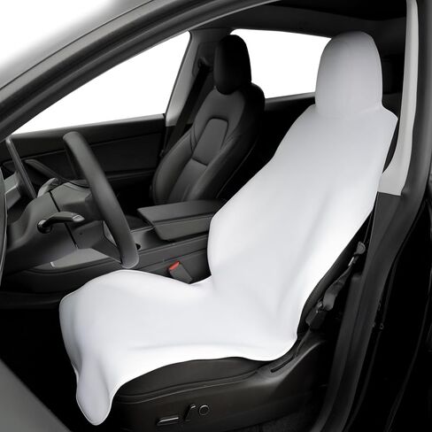 أغطية مقاعد Tesla Model 3 2023 - واقيات مقاعد أمامية من النيوبرين مقاومة للماء - أغطية مقاعد Tesla 3 تناسب 2023، 2022-2018، أسود، عبوة من قطعتين in Saudi Arabia