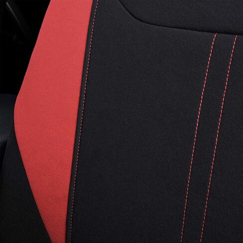 أغطية مقاعد السيارة فلاينج بانر، مجموعة كاملة من القماش الواقي، لون رياضي أسود، رمادي، أحمر، أرجواني، برتقالي، مقعد خلفي مقسم لشاحنة الدفع الرباعي (رمادي) in Kuwait