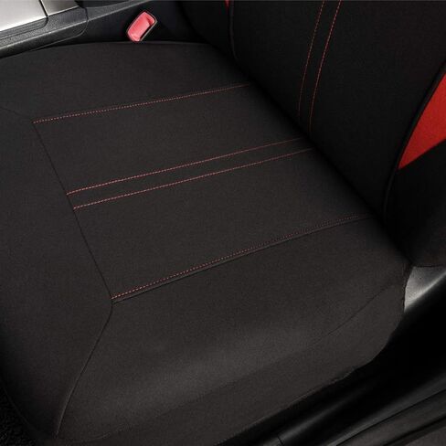 أغطية مقاعد السيارة فلاينج بانر، مجموعة كاملة من القماش الواقي، لون رياضي أسود، رمادي، أحمر، أرجواني، برتقالي، مقعد خلفي مقسم لشاحنة الدفع الرباعي (رمادي) in Kuwait