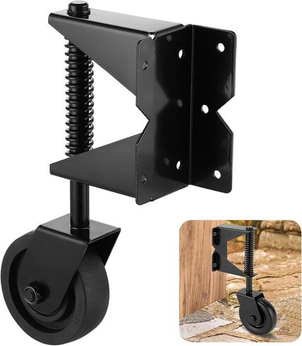 عجلة بوابة محملة بنابض، عجلة باب شديدة التحمل مع زنبرك قابل للتعديل، عجلة باب للبوابة الخشبية سياج PVC، عجلة عجلة البوابة مع لوحة تثبيت عالمية 360 درجة لسياج ساحة البوابة المعدنية in Kuwait