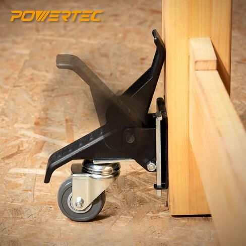 POWERTEC Workbench Caster Kit Set of 4 with Quick Release Plate & 400 lbs Loads, 2-1/2 Inch Retractable Stepdown Caster Wheels for Workbenches, Tables, Stands and Equipments (17002V) in Saudi Arabia