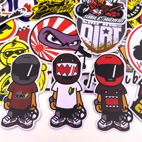 حزمة ملصقات سيارات السباق [80 قطعة] ملصقات كمبيوتر محمول مقاومة للماء JDM، ملصقات قنابل ملصقات رائعة لتزيين الدراجات النارية والسيارات والطرق الوعرة in Kuwait