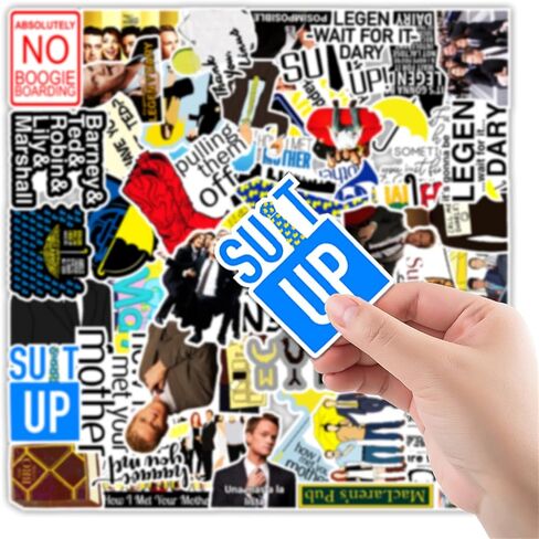 مجموعة ملصقات How I Met Your Mother، 50 قطعة، ملصقات مقاومة للماء من الفينيل للتلفزيون الأمريكي لزجاجة المياه، الكمبيوتر المحمول، الكمبيوتر الشخصي، الحقيبة، السيارة، الكمبيوتر المحمول، لوح التزلج، المجلة، المخطط، المراهقين، الفتيات (كيف قابلت أمك) in Kuwait