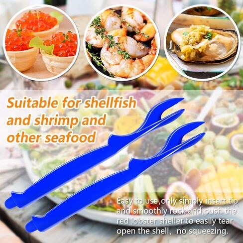 مقرمشات وأدوات السلطعون، مجموعة مقرمشات أرجل السلطعون مع 4 مقرمشات سرطان البحر، 4 شوك سرطان البحر الزرقاء، 4 شوك أرجل السلطعون ومقصين للأطعمة البحرية وحقيبة تخزين، آمنة للاستخدام في غسالة الأطباق in Kuwait