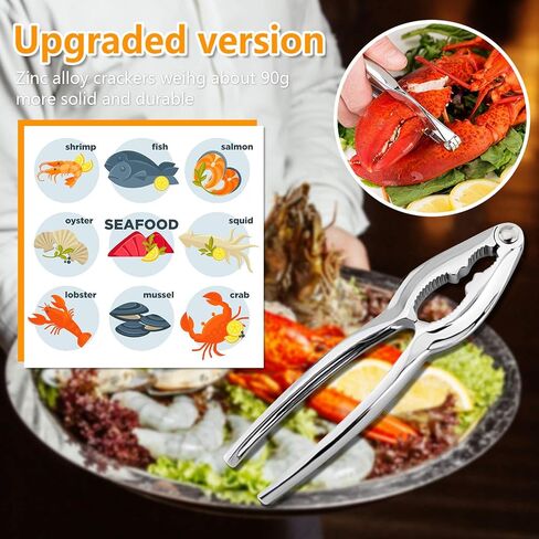 مقرمشات وأدوات السلطعون، مجموعة مقرمشات أرجل السلطعون مع 4 مقرمشات سرطان البحر، 4 شوك سرطان البحر الزرقاء، 4 شوك أرجل السلطعون ومقصين للأطعمة البحرية وحقيبة تخزين، آمنة للاستخدام في غسالة الأطباق in Kuwait