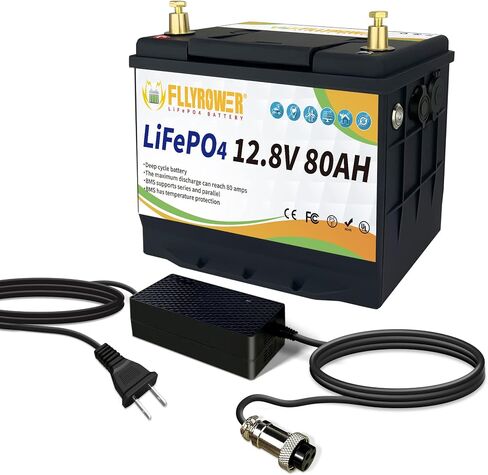 12V 100Ah LiFePO4 Lithium Battery, Over 8000+ Rechargeable Deep Cycle, Grade A Battery Cells with Built-in Upgraded BMS, Applied for Solar, Marine, Boat, RV, Trolling Motor, Camping in Saudi Arabia