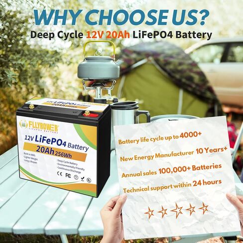 12V 100Ah LiFePO4 Lithium Battery, Over 8000+ Rechargeable Deep Cycle, Grade A Battery Cells with Built-in Upgraded BMS, Applied for Solar, Marine, Boat, RV, Trolling Motor, Camping in Saudi Arabia