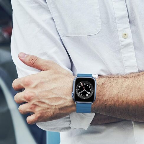 Tasikar Silicone Bands Compatible with Apple Watch Band 49mm 45mm 44mm 42mm 41mm 40mm 38mm, Adjustable Strap with Strong Magnetic Closure Designed for Apple Watch Ultra Series 9 8 7 6 5 4 3 2 1 SE in Kuwait
