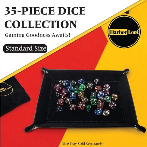 35 Piece Dice Collection Includes 5 RPG Dice Sets in Red, Green, Yellow, Purple and Blue. 7-pc Polyhedral Dice Sets Include D20 dice, D12 dice, D10 dice/percentile dice, D8 dice, D6 dice and D4 dice in Saudi Arabia