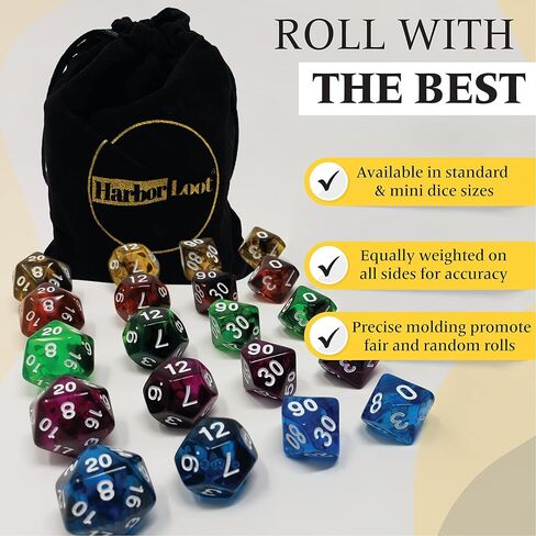 35 Piece Dice Collection Includes 5 RPG Dice Sets in Red, Green, Yellow, Purple and Blue. 7-pc Polyhedral Dice Sets Include D20 dice, D12 dice, D10 dice/percentile dice, D8 dice, D6 dice and D4 dice in Saudi Arabia