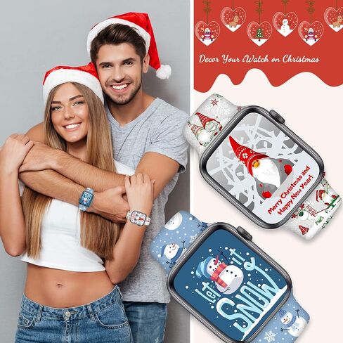2 Pack Holiday Watch Bands Funny Compatible with Apple Watch Band in Saudi Arabia