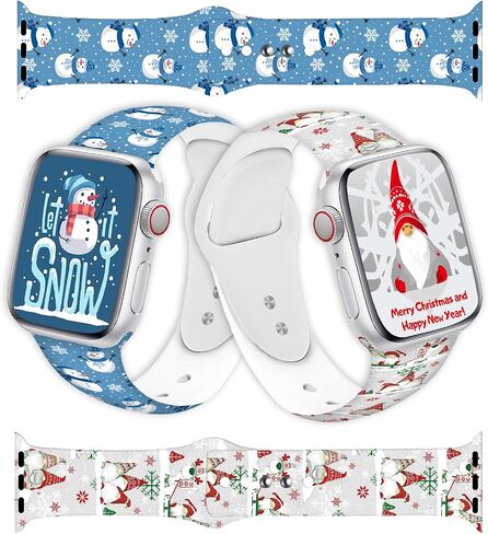 2 Pack Holiday Watch Bands Funny Compatible with Apple Watch Band in Saudi Arabia