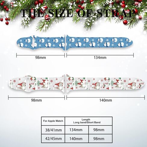 2 Pack Holiday Watch Bands Funny Compatible with Apple Watch Band in Saudi Arabia