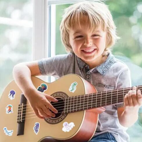 50 قطعة من ملصقات قنديل البحر الكرتونية الجمالية لقنديل البحر ملصقات الفينيل المقاومة للماء ملصقات المحيط لزجاجات المياه وأجهزة الكمبيوتر المحمولة والهواتف المحمولة وسجلات القصاصات وهدايا للأطفال والمراهقين والكبار ومستلزمات الحفلات in Kuwait