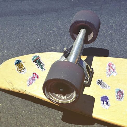 50 قطعة من ملصقات قنديل البحر الكرتونية الجمالية لقنديل البحر ملصقات الفينيل المقاومة للماء ملصقات المحيط لزجاجات المياه وأجهزة الكمبيوتر المحمولة والهواتف المحمولة وسجلات القصاصات وهدايا للأطفال والمراهقين والكبار ومستلزمات الحفلات in Kuwait