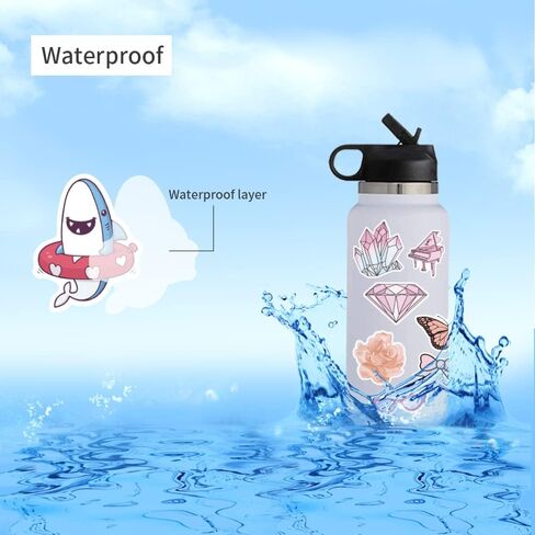 ملصقات وردية على طراز Preppy 200 قطعة من هدايا عيد الحب للفتيات الوردية والكمبيوتر المحمول وغرفة النوم وخزانة السيارة والدراجة النارية والدراجة والهاتف المحمول والأمتعة والجيتار ملصق DIY للطلاب المراهقين والبنات in Kuwait