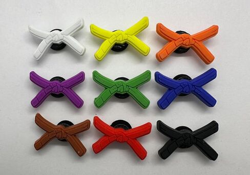 Martial Arts belt color shoe charms - Choose from 9 Belt colors - Karate in Saudi Arabia