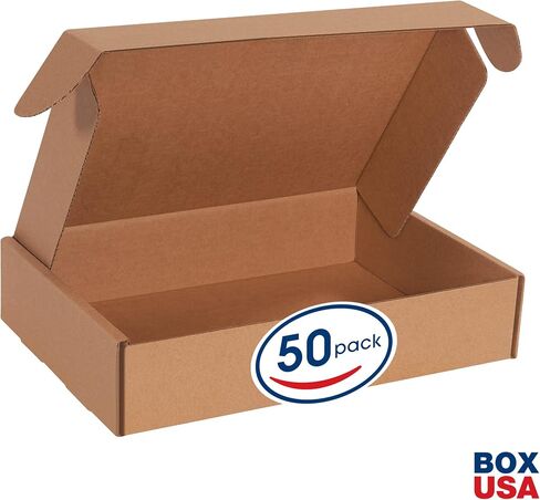 BOX USA BMFL14103K رسائل بريدية فاخرة، 14 بوصة × 10 بوصة × 3 بوصة، كرافت (عبوة من 50 قطعة) in Saudi Arabia