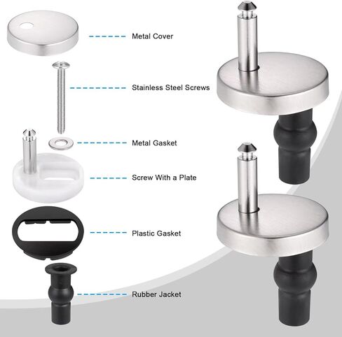 مثبتات مقعد المرحاض، قطعتان من تركيبات مقعد المرحاض العالمية سريعة الفك، طقم براغي مقعد المرحاض من الفولاذ المقاوم للصدأ لفتحات عمياء المرحاض in Kuwait
