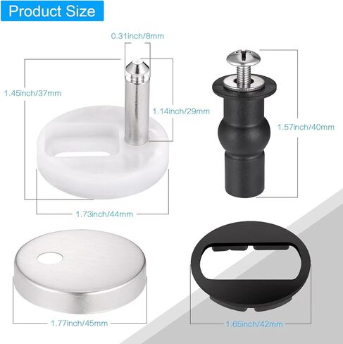 مثبتات مقعد المرحاض، قطعتان من تركيبات مقعد المرحاض العالمية سريعة الفك، طقم براغي مقعد المرحاض من الفولاذ المقاوم للصدأ لفتحات عمياء المرحاض in Kuwait