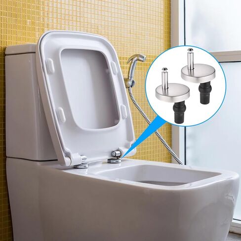 مثبتات مقعد المرحاض، قطعتان من تركيبات مقعد المرحاض العالمية سريعة الفك، طقم براغي مقعد المرحاض من الفولاذ المقاوم للصدأ لفتحات عمياء المرحاض in Kuwait