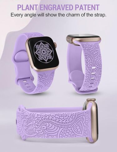سوار TOYOUTHS Boho منقوش متوافق مع سوار ساعة Apple 38 مم 40 مم 41 مم 44 مم 45 مم 42 مم 49 مم للنساء والرجال، حزام رياضي أنيق من السيليكون لسلسلة iWatch 9/SE/Ultra/8/7/6/5/4/3/2/1 in Kuwait