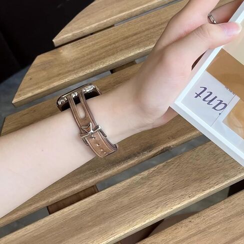 سوار جلدي نحيف متوافق مع سوار ساعة Apple 38 مم 40 مم 41 مم 42 مم 44 مم 45 مم 49 مم للنساء، حزام Iwatch ناعم فريد من نوعه قابل للتنفس لسلسلة Ultra SE 9/8/7/6/5/4/3/2/1 in Kuwait