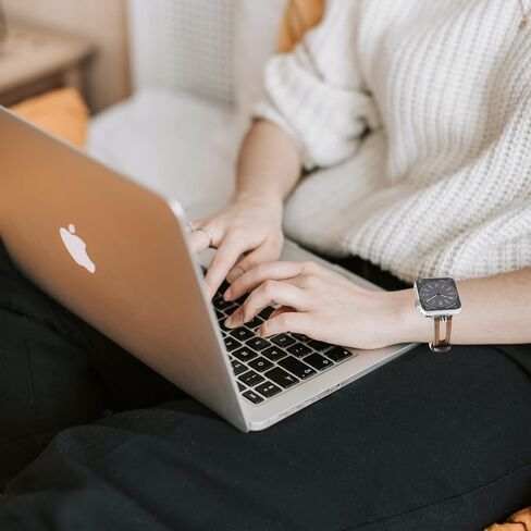سوار جلدي نحيف متوافق مع سوار ساعة Apple 38 مم 40 مم 41 مم 42 مم 44 مم 45 مم 49 مم للنساء، حزام Iwatch ناعم فريد من نوعه قابل للتنفس لسلسلة Ultra SE 9/8/7/6/5/4/3/2/1 in Kuwait