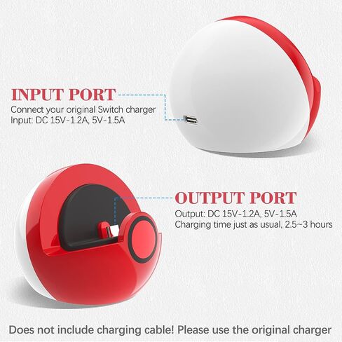 Antank Charging Dock Compatible with Nintendo Switch and Switch Lite, no Projection Charging Stand, Mini Portable Docking Station Easy for Travel Red & White in Kuwait