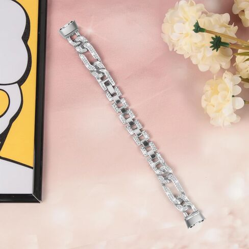 Bracelet Compatible with Fitbit Luxe Watch Band Rhinestone Diamond Metal Stylish Bling Adjustable Strap Wristband Compatible with Fitbit Luxe Band for Women in Kuwait