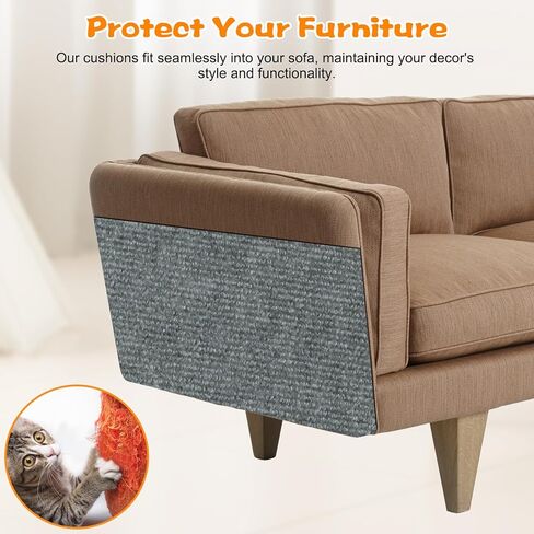 حصيرة خدش ذاتية اللصق قابلة للتشذيب من rypet مقاس 78.8 × 15.7 بوصة، وسادة خدش ذاتية اللصق للقطط، بديلة لسجادة القطط لرفوف شجرة القطط، خدش القطط لأرفف القطط، وخطوات الأريكة، وواقي الأثاث بنفسك in Kuwait