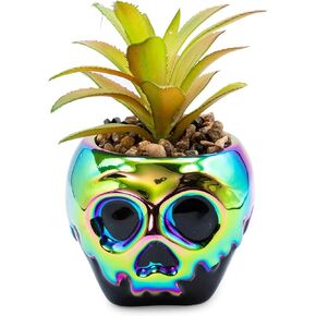Disney Villains Evil Queen Poison Apple Ceramic Planter with Artificial Succulent | Small Flower Pot, Faux Indoor Plants For Desk Shelf, Home Decor Trinket Tray | Snow White and the Seven Dwarfs Gifts in Saudi Arabia