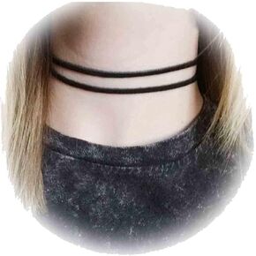 Yheakne Boho Layered Leather Necklace Short Suede Choker Necklace Velvet Necklaces Punk Jewelry for Women and Teen Girls in Kuwait