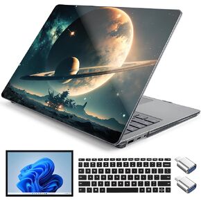 حالة لجهاز الكمبيوتر المحمول السطحي Microsoft 5/4/3 15 بوصة 2022 2021 2019 إطلاق مع راحة النخيل المعدنية ، قشرة صلبة مع غطاء لوحة المفاتيح وحامي الشاشة و 2 OTG محولات ، فيل جميل in Kuwait