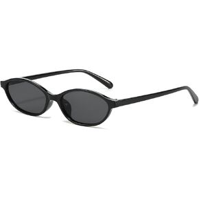 Retro Oval Sunglasses for Women Men Chic Small Narrow 90s Glasses Cat Eye Y2K Shades Trendy Sunnies in Saudi Arabia