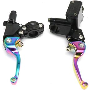 Alconstar Multicolor 22mm 7/8 Inch Motorcycle Brake Master Cylinder Clutch Lever Set for Universal Compatibility(Type A02) in Saudi Arabia