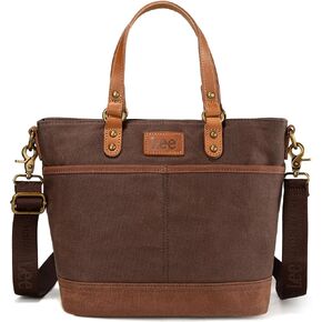 Montana West x Lee Waxed Canvas Tote Bag for Women Work Small Vintage Shoulder Bag and Handbag with Leather Handle in Saudi Arabia