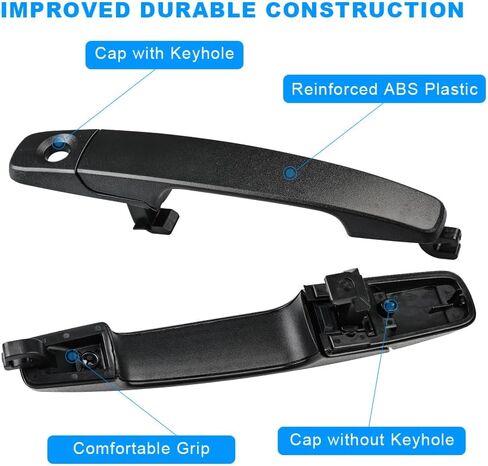 jdmon 4pcs مقابض الباب الخارجي بديل لـ Ford Focus 2009 2009 2010 2011 ركاب السائق الخلفي الأمامي خارج المقبض الخارجي بديل لـ 8S4Z-5422404-AA 8S4Z-54218A14-AA 8S4Z-5422088-AA in Saudi Arabia