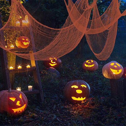 Set of 5 Halloween Creepy Cloth Decoration, Pink Halloween Gauze Cloth Decor (72 x 30 in), Indoor Outdoor Spooky Halloween Decoration for Home Wall Yard Party Supplies (Pink) in Saudi Arabia