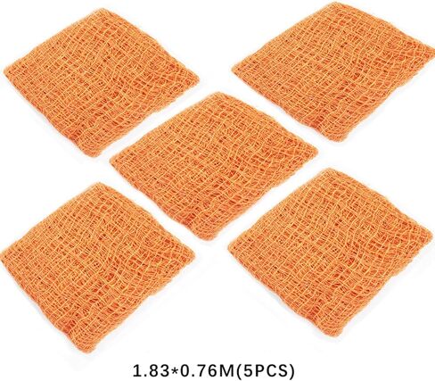 Set of 5 Halloween Creepy Cloth Decoration, Pink Halloween Gauze Cloth Decor (72 x 30 in), Indoor Outdoor Spooky Halloween Decoration for Home Wall Yard Party Supplies (Pink) in Saudi Arabia